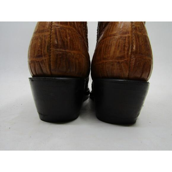 El General Mens 8 M Brown Alligator Leather Chelsea Ankle Cowboy 7\